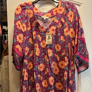 Easel Multicolor Floral Blouse